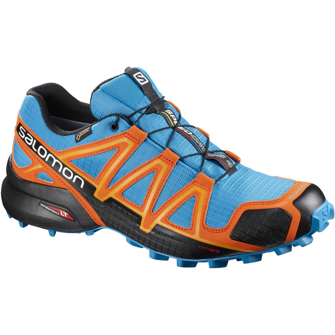 Chaussures De Trail Running Salomon Homme Bleu / Orange / Noir - Salomon SPEEDCROSS 4 GTX® - France